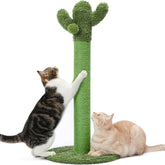 MADE 4 PETS 34in cat scratching post cactus-green vertical for sturdy indoor play and claw exercise.