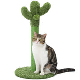 Made4Pets cat scratching post with green cactus vertical design promotes healthy scratching indoors