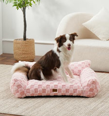 MADE 4 PETS pink medium soft faux fur texture lounging comfort