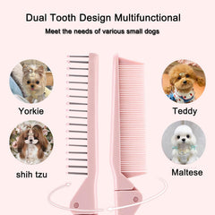 MAEELOU folding brush in bath-time use for massaging and detangling during a rinse