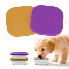 Magicfour Cesar can cover 2-pack lids offering a snug seal for fresh wet dog food.