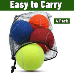 Magicorange 4-inch dog tennis ball made with safe materials for gentle chewing.