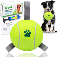 Magicorange 6in dog ball yellow outdoor play for fetch and water fun.
