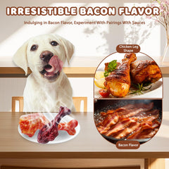 Magicorange chicken-leg curved design chew toy captures attention and motivates gnawing