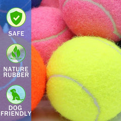 Magicorange pink dog tennis ball, bright color enhances playful engagement.