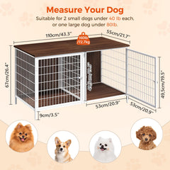 MAHANCRIS dog crate top panel highlights heavy-duty construction and capacity.