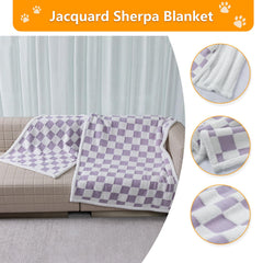 Maidewow waterproof pet blanket sherpa fleece closeup highlights soft warmth for pets.