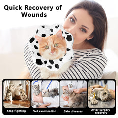 Maiiu soft adjustable cat cone collar milk x-small adjustable Velcro for a snug fit.