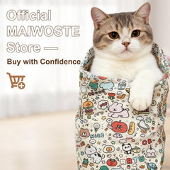maiwoste elephant cat wrap anti-escape design keeps cat secure during grooming
