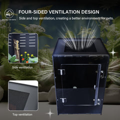 maiyuolg reptile enclosure top view highlights sturdy acrylic construction and airflow consideration