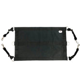 Majestic Ally 1200D stall guard side view shows secure containment with adjustable straps.