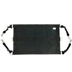 Majestic Ally 1200D stall guard side view shows secure containment with adjustable straps.