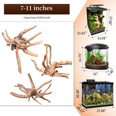 Majoywoo spider wood branch provides climbing structure for small aquatic creatures