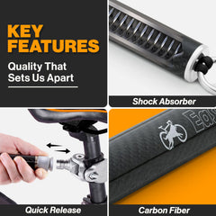 Malabi quick-attach dog bike mount enables fast secure setup.