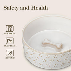 MALACASA Lydia dog bowl with heavy non-slip base reduces spills