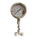 Malida water pressure test gauge front view for precise monitoring