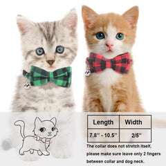 Malier cat collar with removable bow tie and bell for easy location