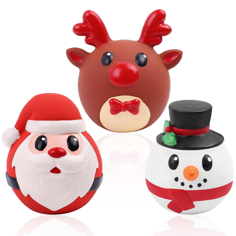 Malier Christmas snowman toy for dogs with squeaker to attract play