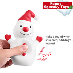 Malier Christmas dog squeaker toy detail highlighting built-in squeaker for engagement