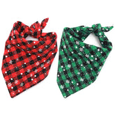 Malier dog bandana Christmas green on dog for festive holiday look