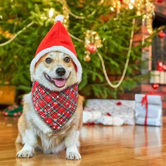 Malier two-pack red plaid bandana shows durable double-layer cotton.