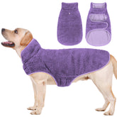 Malier dog winter coat reversible front view shows two warmth options for chilly walks