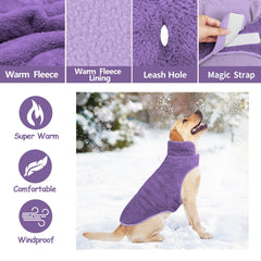 Malier dog winter coat worn by dog showing comfortable fit and mobility.