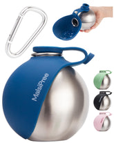 MalsiPree 2in1 bottle-bowl navy enables compact on-the-go hydration for small dogs