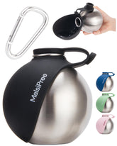 MalsiPree 2-in-1 dog water bottle compact design for on-the-go hydration during walks.