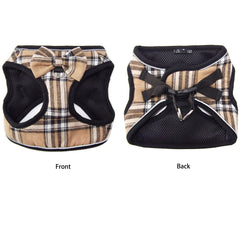 MAMORE mesh soft dog harness back view with easy-on features.