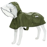 MAMORE waterproof dog raincoat front poncho hood keeps your pet dry during showers.