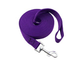 MANDAO long dog leash 20ft purple shows extended control and safe exploration.