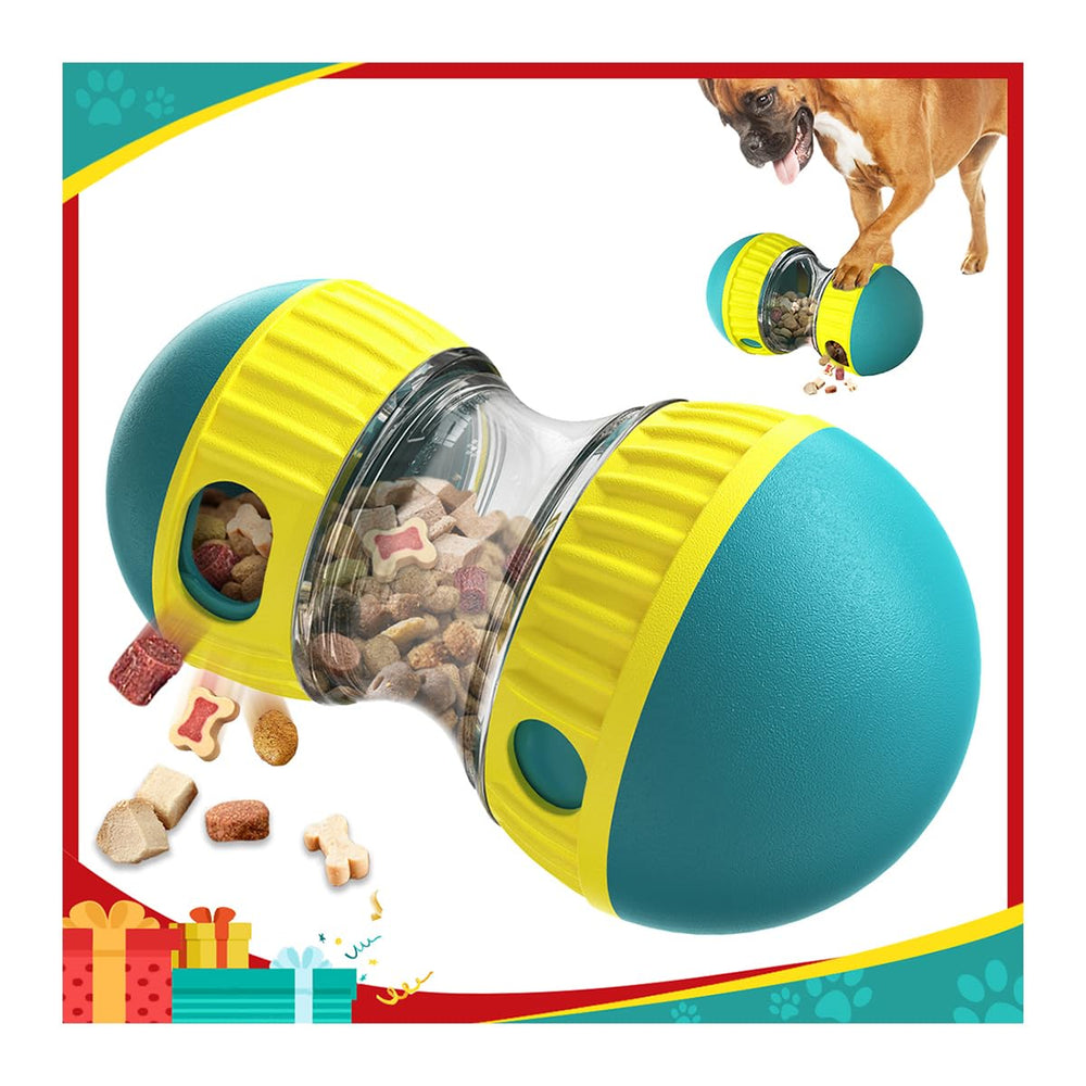 Mankoda dog puzzle toy rolling ball green encourages slow feeding and mental engagement.