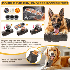 Mankoda treat-dispensing-chambers filled with frozen treats for extended engagement.