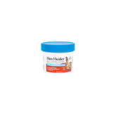 Manna Pro Hen Healer ointment jar closeup showing soothing blue formula for poultry comfort.