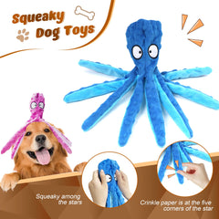 MANOPAWS octopus dog toy squeaker closeup enhances sensory stimulation during play.