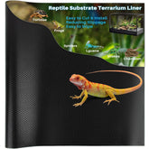 MAQIHAN 6.5 ft reptile substrate mat in black offers durable coverage for terrariums