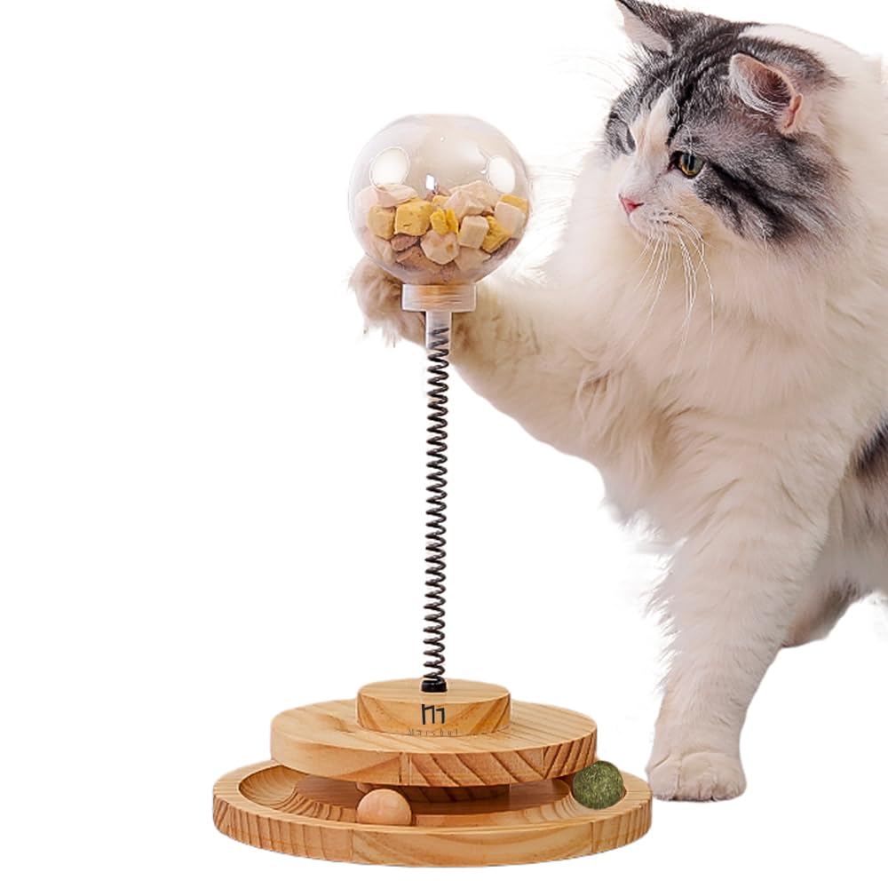 Marchul cat ball toy with roller track engages kittens through interactive play and puzzle challenges.