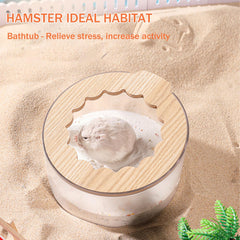 Marchul hamster sand bath container top lip prevents sand leakage during play