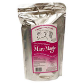 Mare Magic 32oz bottle being poured, suggesting a palatable herbal supplement for mares