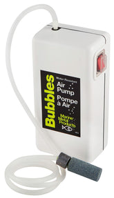 Marine Metal Bubbles air pump main unit ready for portable bait aeration in any bucket