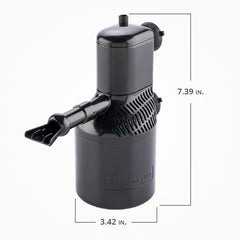 Marineland Magnum 200 interior components view reveals efficient, multi-stage filtration
