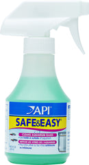 Mars Fishcare Safe/Easy Aquarium Cleaner bottle removes mineral deposits from glass aquariums.