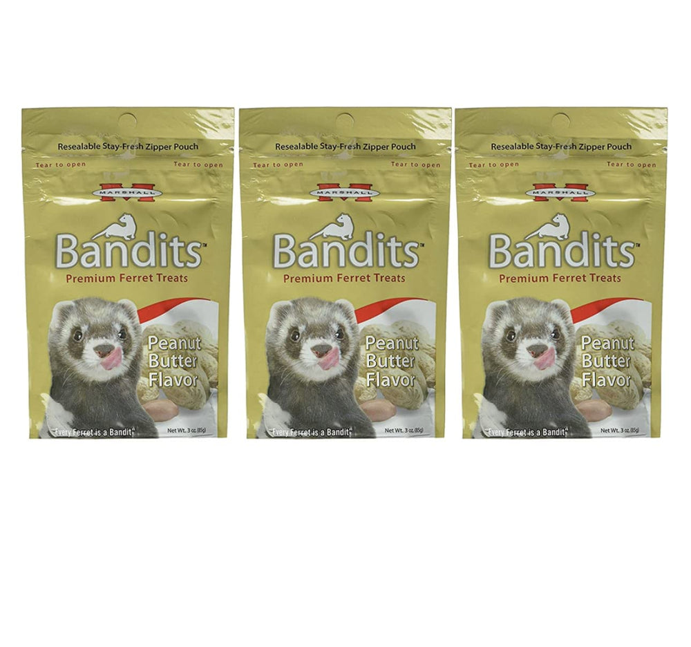 Marshall Bandits ferret treats peanut butter pouch ready for training and daily bonding