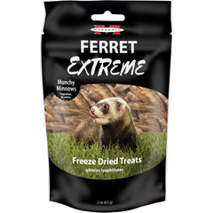 Marshall Ferret Extreme Munchy Minnows training reward used during a click-and-tait session with a ferret