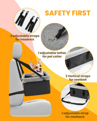 MARSLABO dog car seat safety leash clip for secure travel