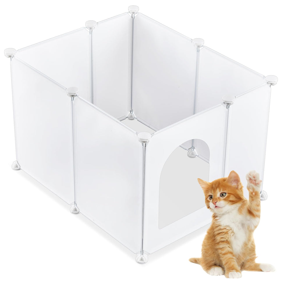 Marsui large cat litter box enclosure front view showing privacy and splash protection