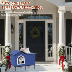MARUNDA large heated cat house offers versatile indoor/outdoor shelter for year-round feline comfort.