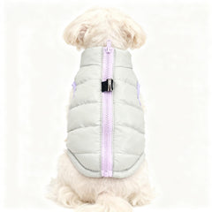 MaruPet x-gray back view vest, ideal for cold weather protection on small dogs.