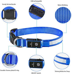MASBRILL LED dog collar three modes with easy switching